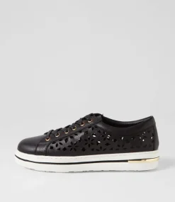 Wim Black White Leather Sneakers