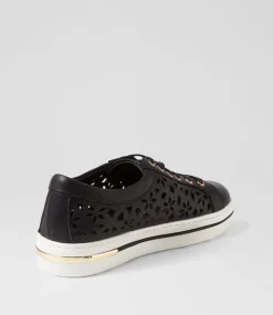 Wim Black White Leather Sneakers