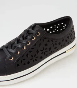 Wim Black White Leather Sneakers