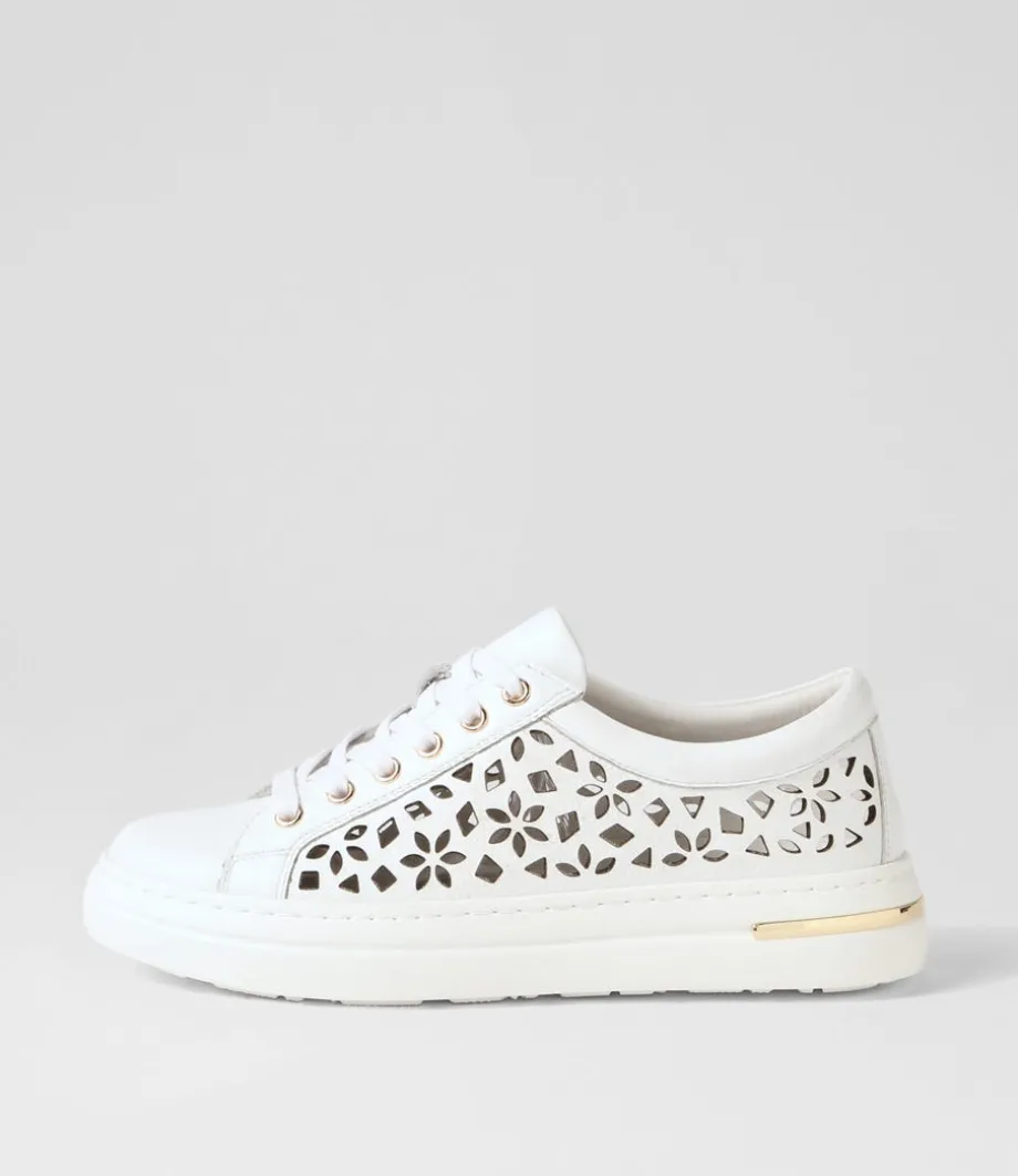 Wim White Leather Sneakers