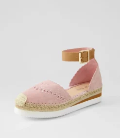 Witteny Mushroom Tan Suede Leather Espadrilles
