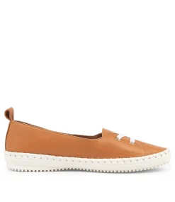 Womans Dark Tan Leather Loafers Ws