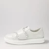 Yabell Silver Shimmer Leather Sneakers