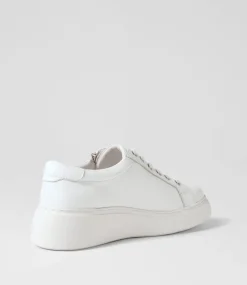 Yanji White Leather Sneakers