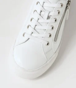 Yanji White Leather Sneakers