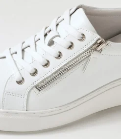 Yanji White Leather Sneakers