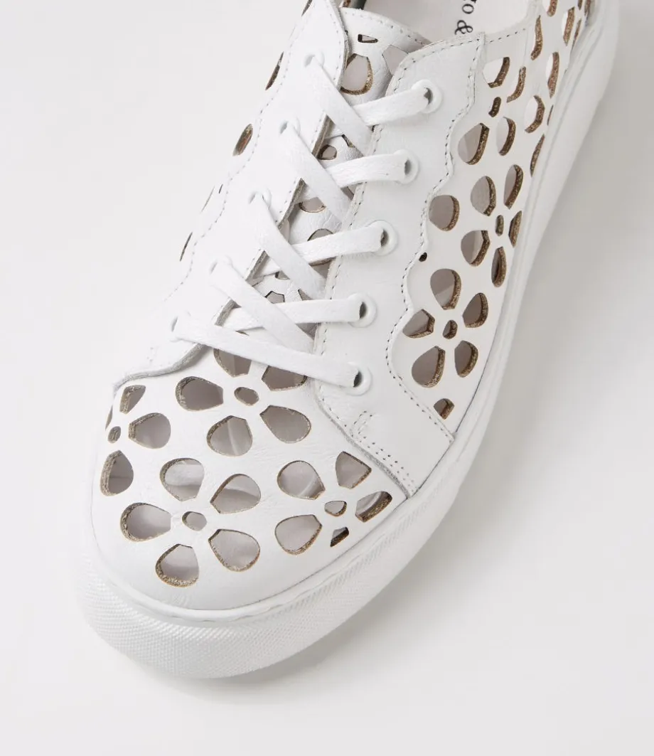 Yarry White Leather Sneakers