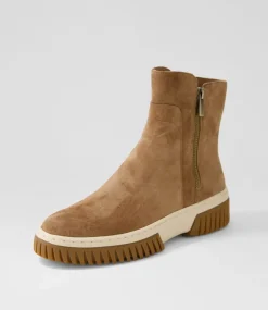 Yeliza Light Choc Vanilla Gum Suede Ankle Boots