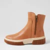 Yeliza Tan Vanilla Gum Sole Leather Ankle Boots