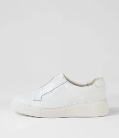 Yiara White Leather Sneakers
