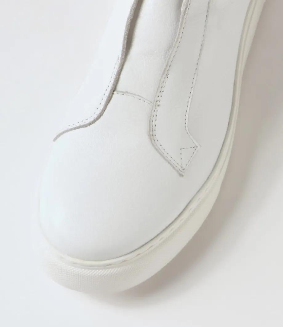 Yiara White Leather Sneakers
