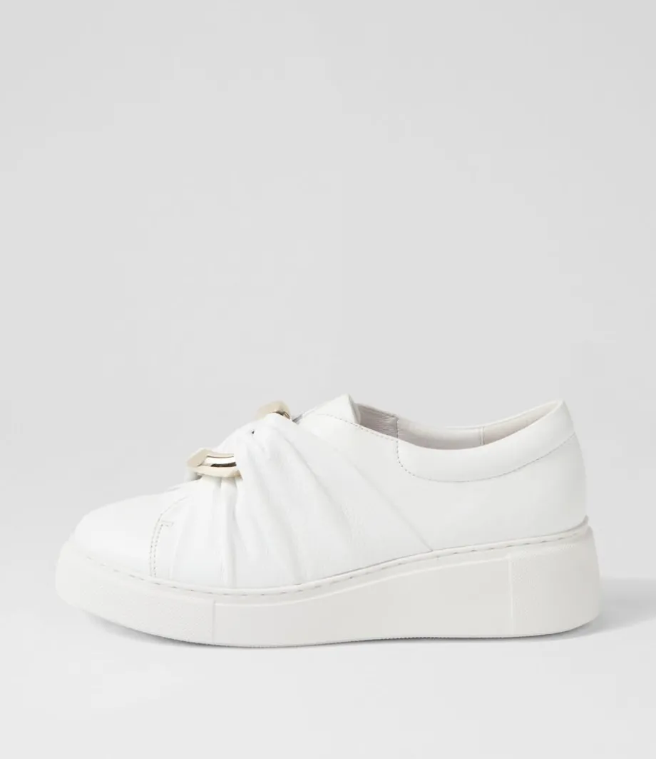 Yolla White Leather Sneakers
