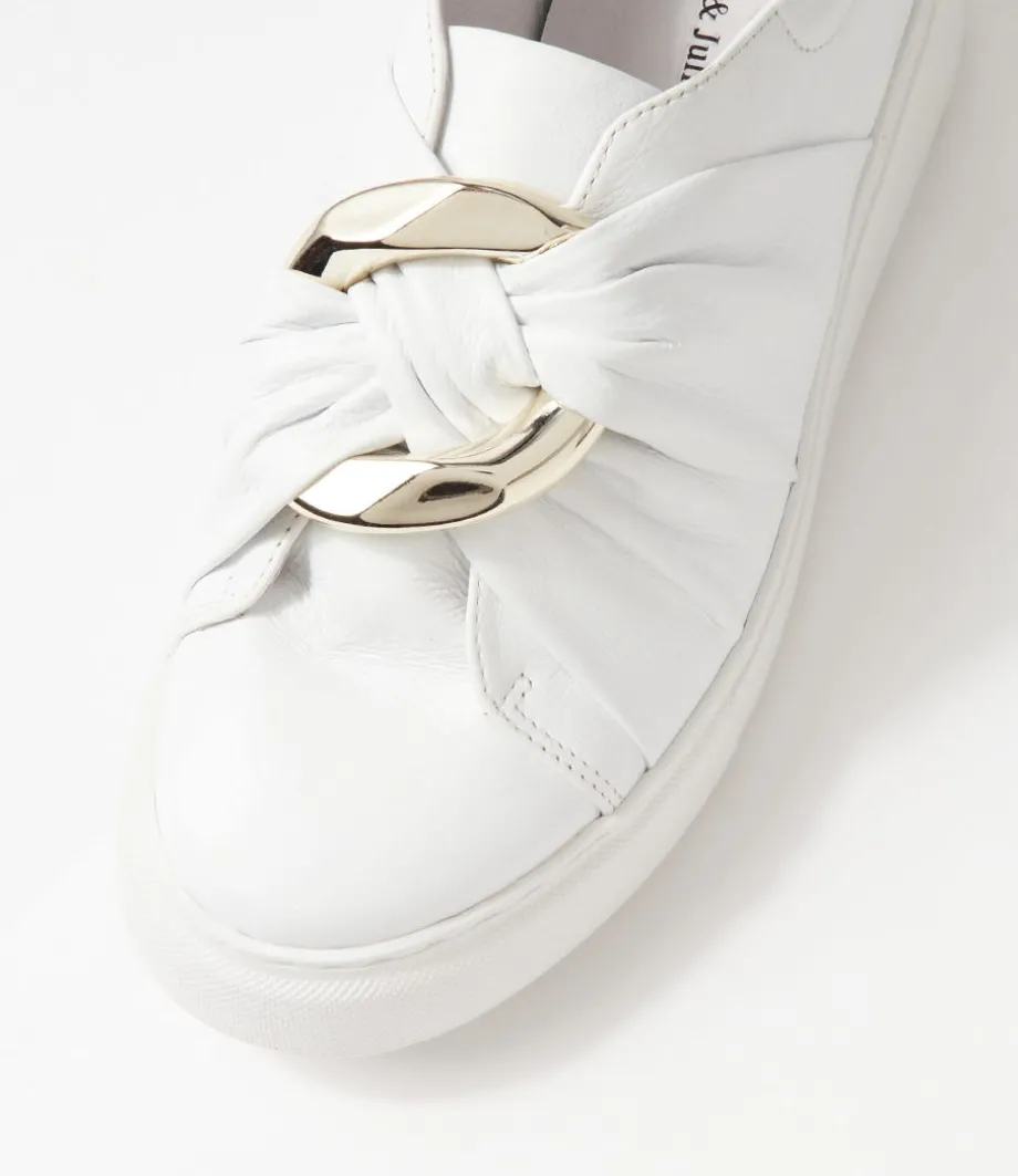 Yolla White Leather Sneakers