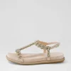 Yori Nude Suede Jewels Sandals