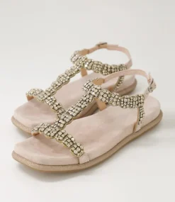 Yori Nude Suede Jewels Sandals