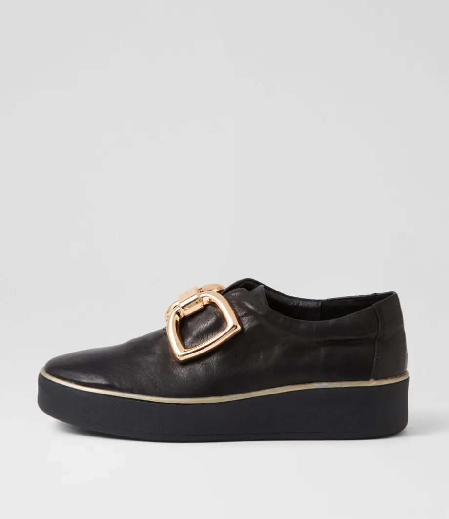 Zeki W Black Leather Sneakers