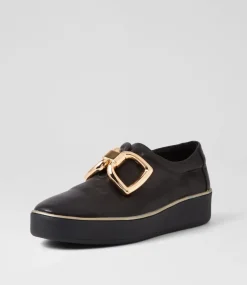 Zeki W Black Leather Sneakers