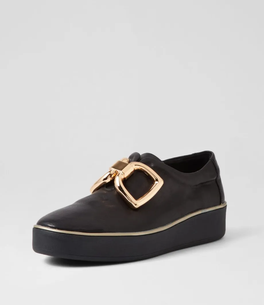 Zeki W Black Leather Sneakers