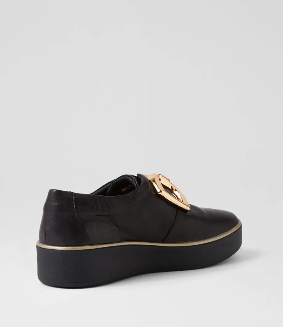 Zeki W Black Leather Sneakers