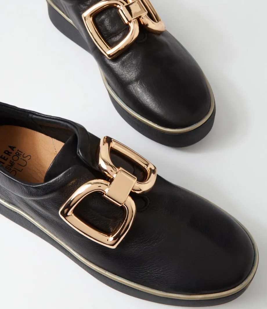 Zeki W Black Leather Sneakers