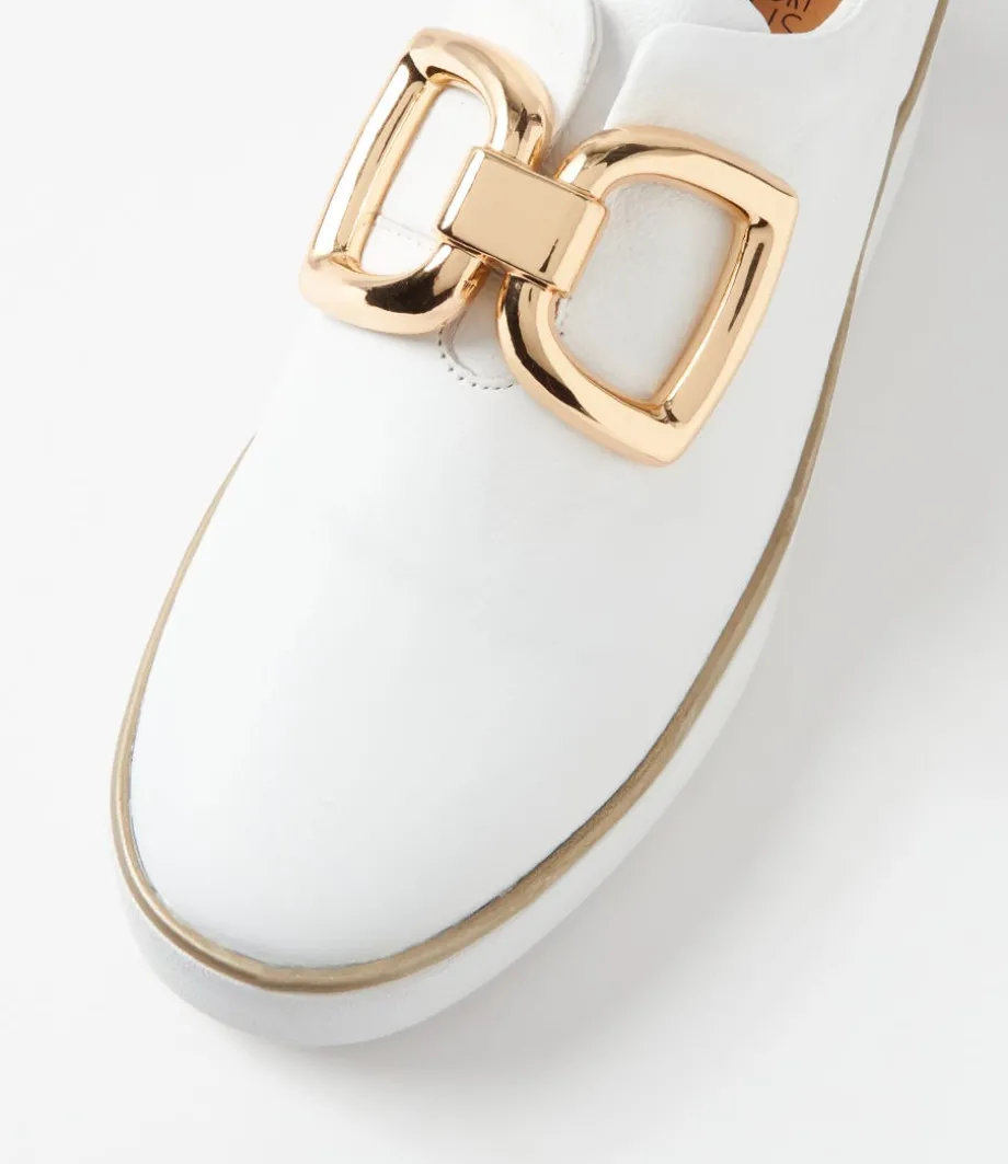 Zeki W White Leather Sneakers