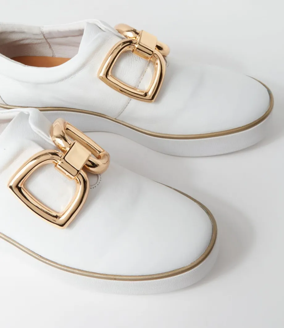 Zeki W White Leather Sneakers