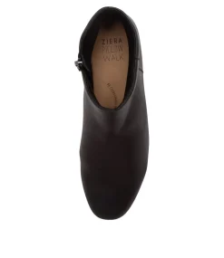 Ziggys W Black Leather Ankle Boots