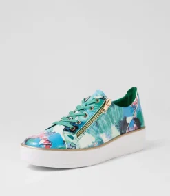 Zissy W Green Mix Patent Leather Sneakers