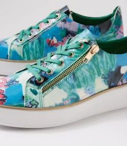 Zissy W Green Mix Patent Leather Sneakers