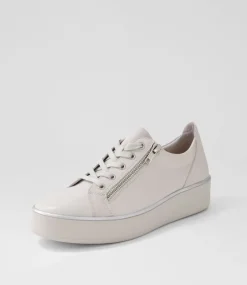 Zissy W Ivory Leather Sneakers