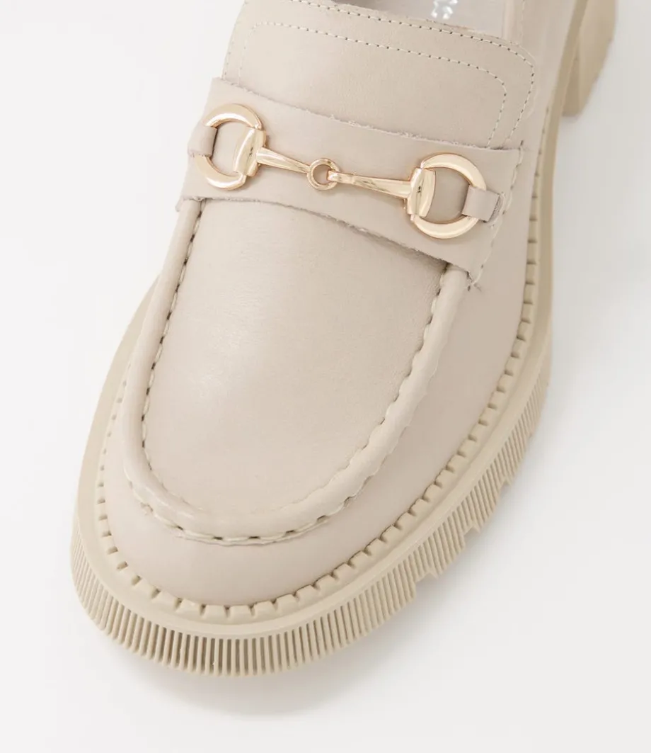 Zoey Almond Leather Heels