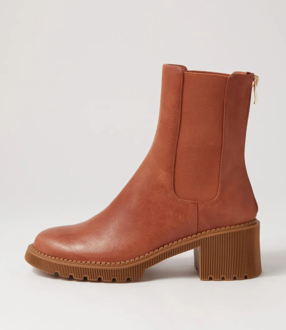 Zozo Cognac Leather Chelsea Boots