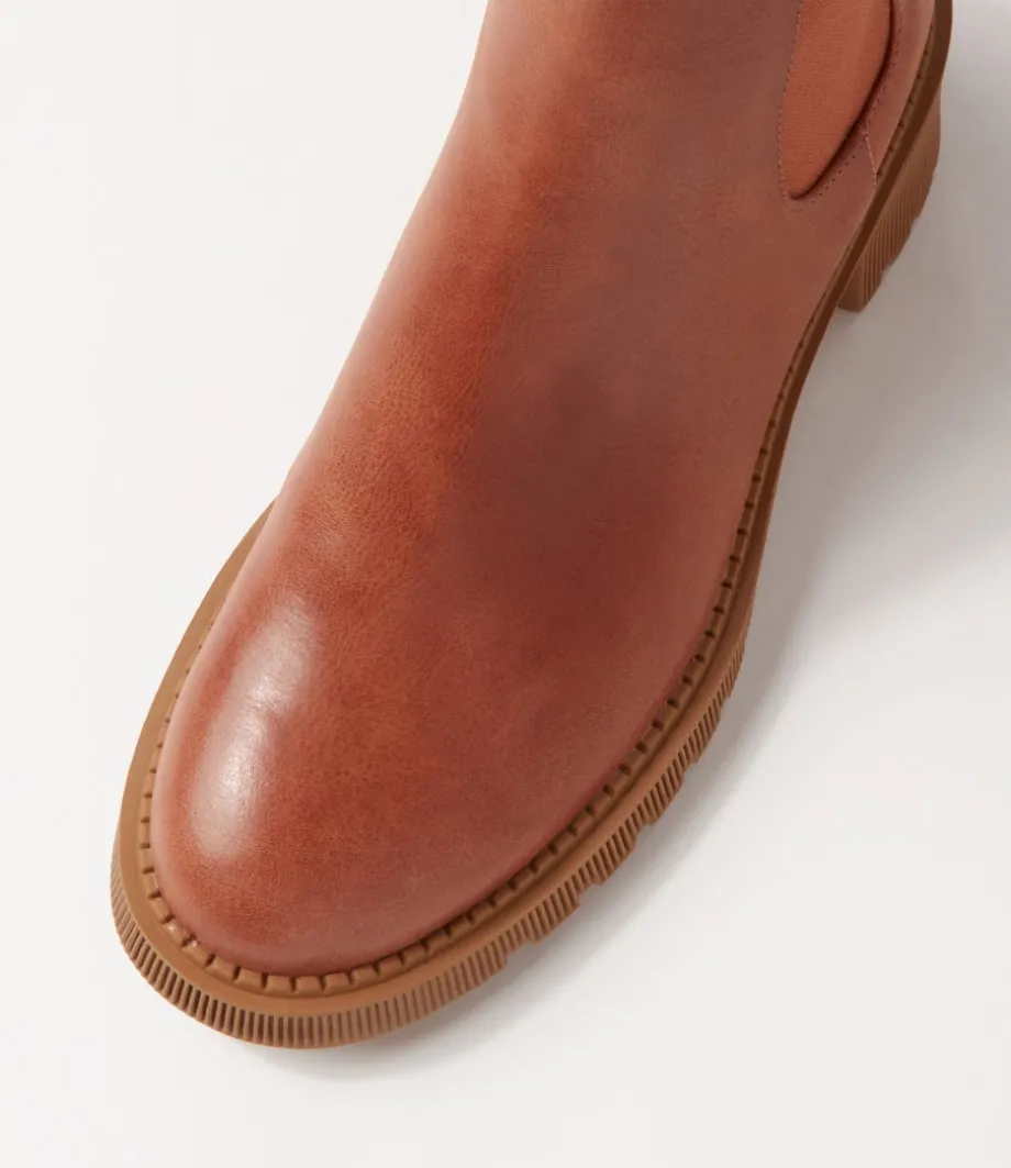 Zozo Cognac Leather Chelsea Boots