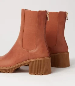 Zozo Cognac Leather Chelsea Boots