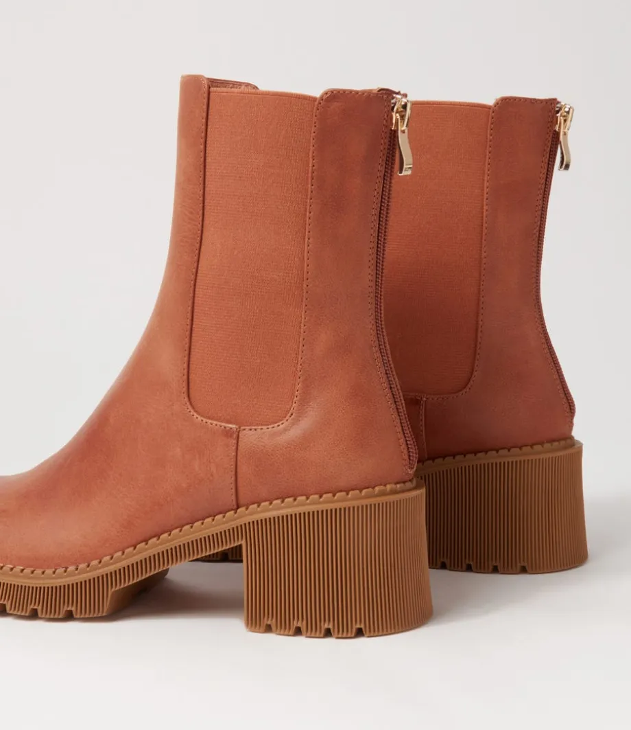 Zozo Cognac Leather Chelsea Boots