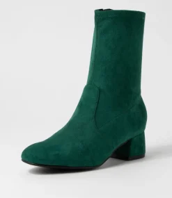 Zuka W Emerald Stretch Microsuede Ankle Boots