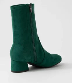 Zuka W Emerald Stretch Microsuede Ankle Boots