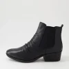 Zuri Black Leather Ankle Boots